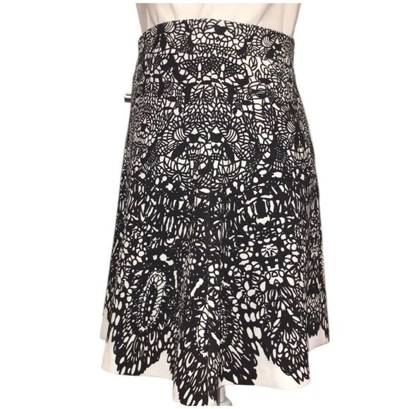 ✨L’ATISTE by Amy Designer Boho Flared Black White Sz Small Skirt✨ - Picture 2 of 6